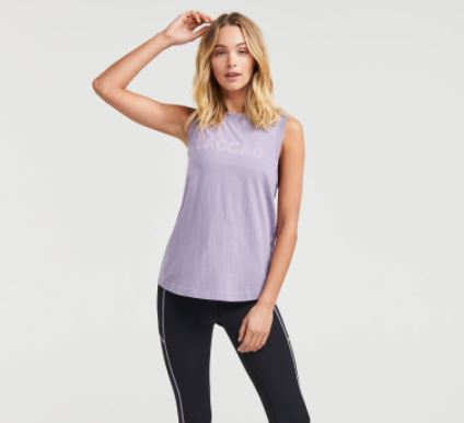 Reflect Organic Cotton Tank Lavender Logo