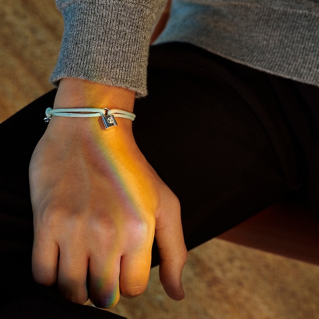 Silver Lockit X Doudou Louis Bracelet, Recycled SiLVer And Organic Cotton  Cord - Categories