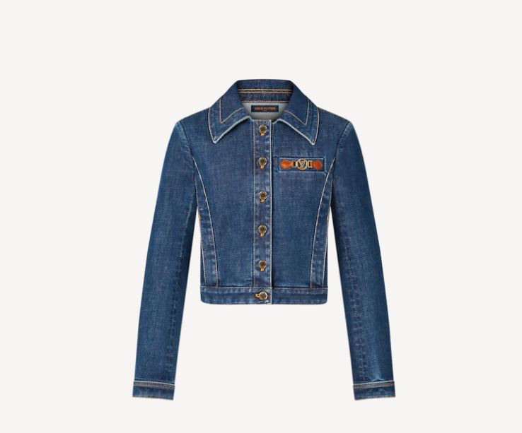 RETRO ORGANIC COTTON DENIM JACKET Logo