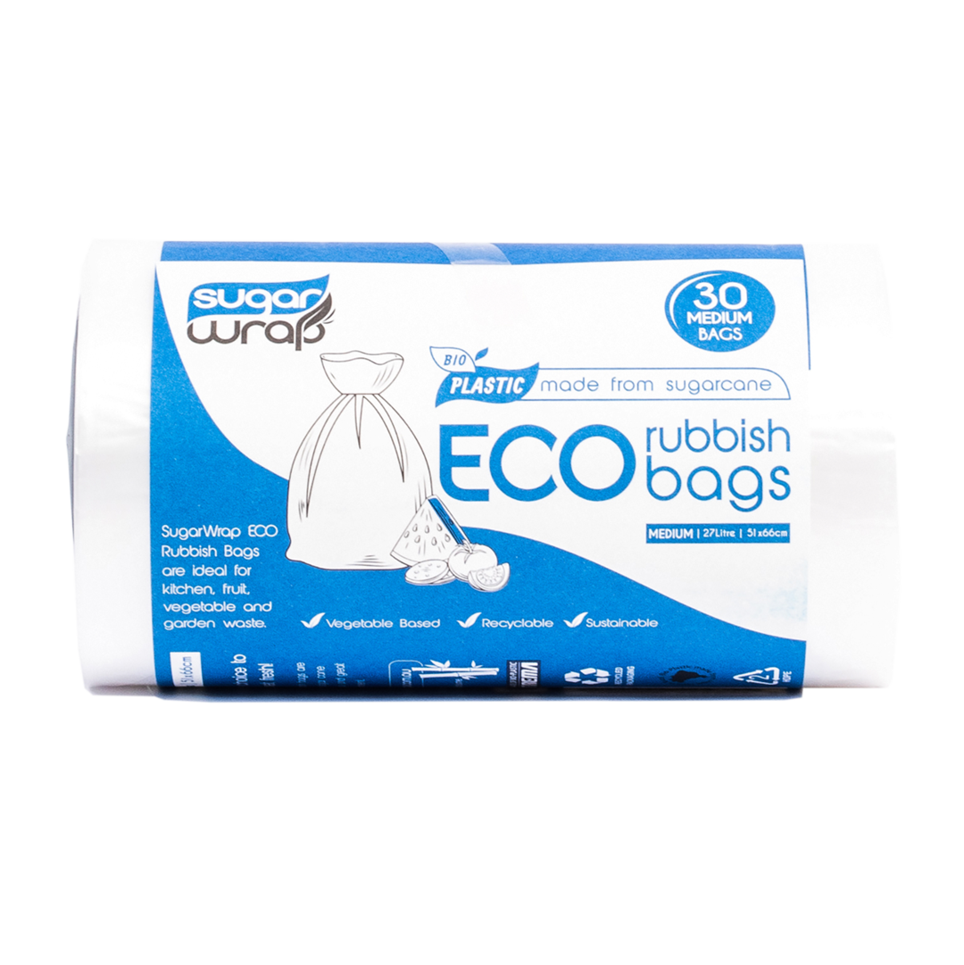 SugarWrap Eco Rubbish Bags – Medium Logo