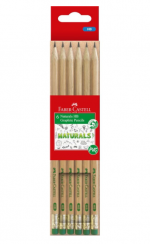 Naturals Graphite Pencils HB pack of 6 Logo