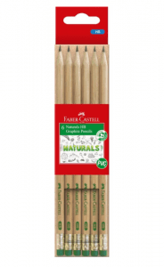 Naturals Graphite Pencils HB pack of 6 Logo