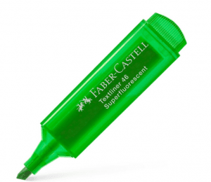 Textliner 46 Superflourescent, green Logo