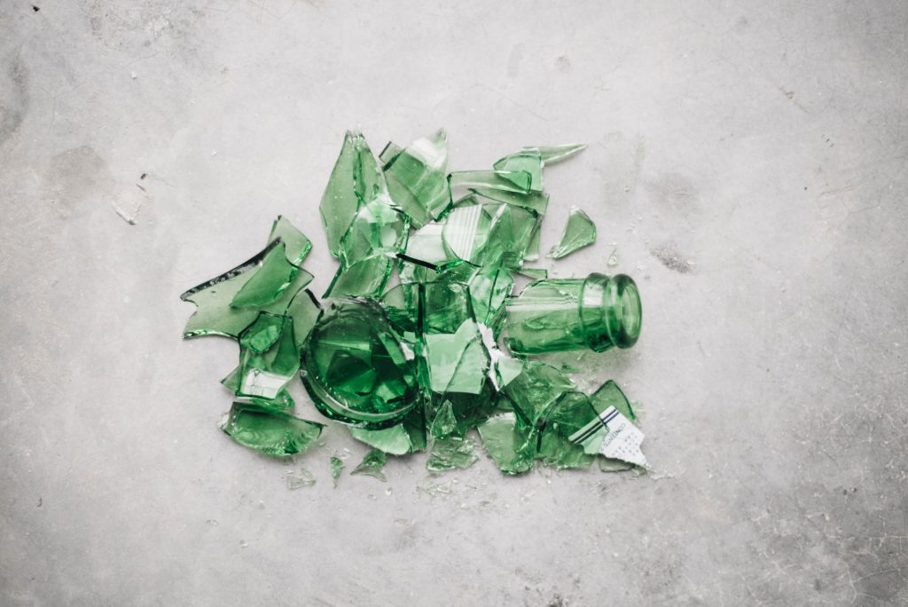 broken glass bottle