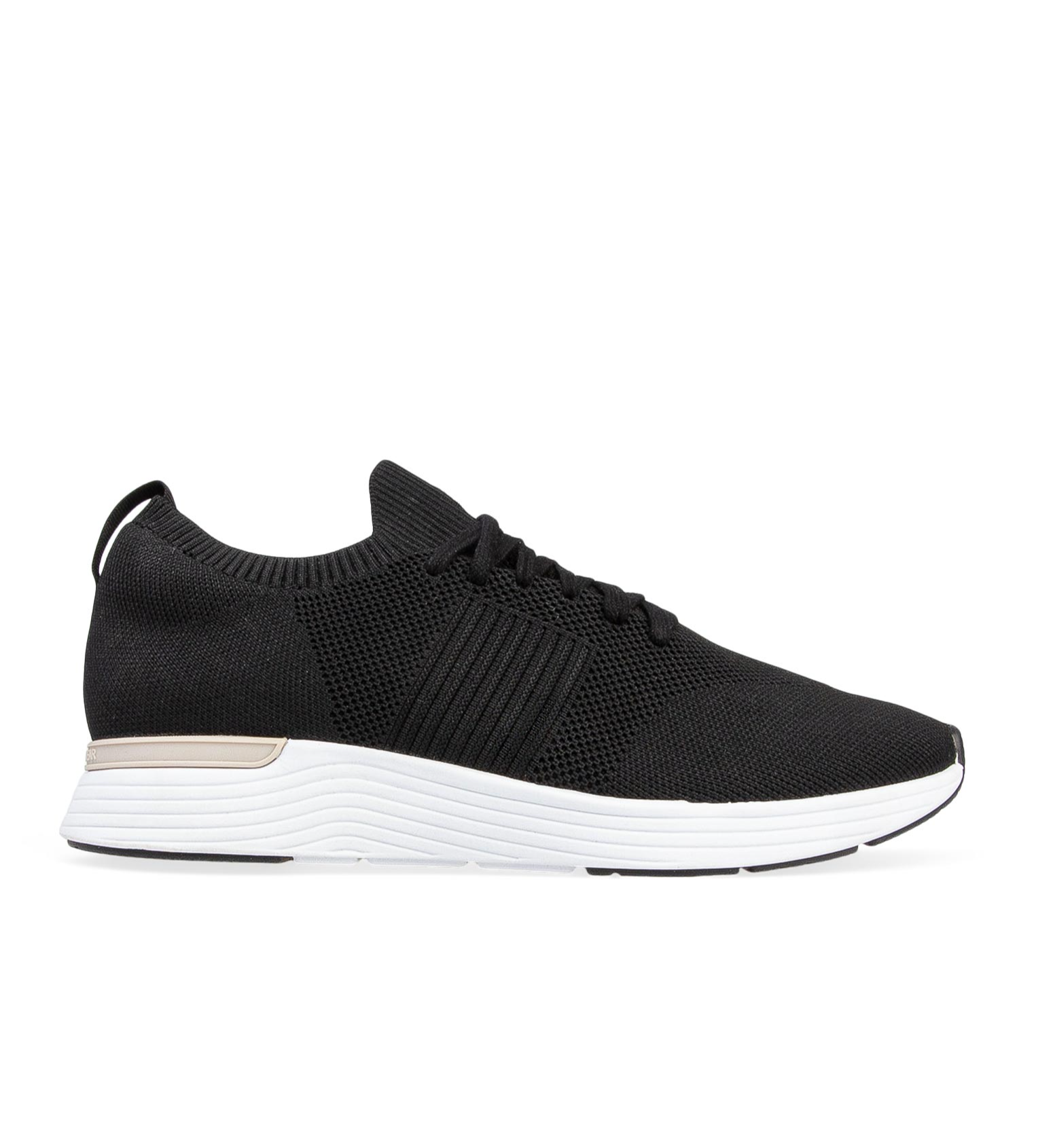 Jinzo Black Knit Women’s Sneaker Logo