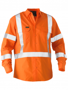 BISLEY RECYCLED: X TAPED HI VIS DRILL SHIRT BS6266XT Logo