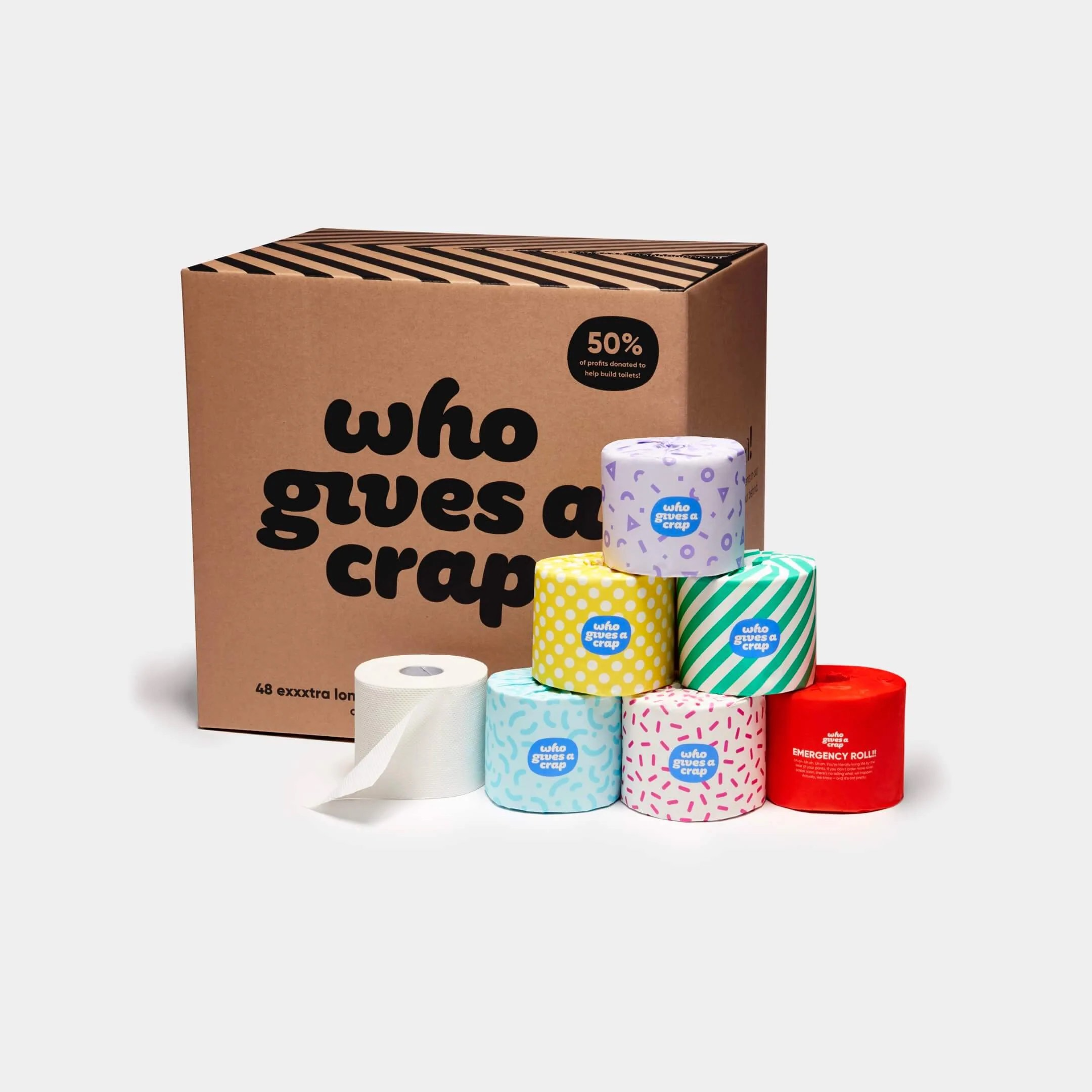 100% Recycled Toilet Paper – 48 Double Length Rolls Logo