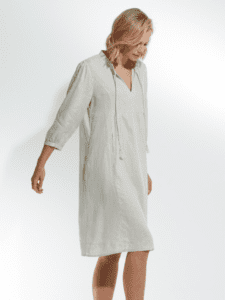 3/4 Sleeve Linen Dress Logo