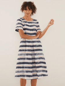 Flint Stripe Dress Logo