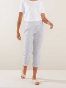 Striped Linen Pant Logo