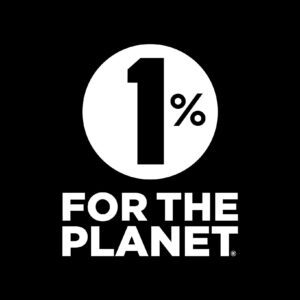 We are a member of 1% for the Planet Logo