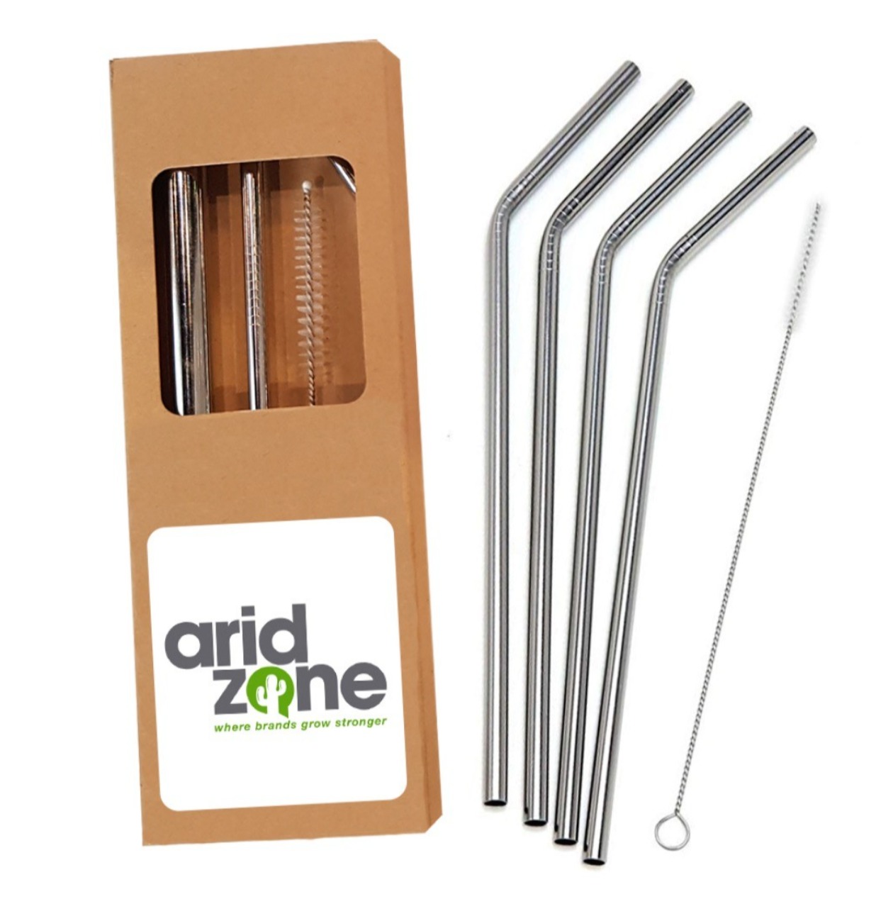 Set of Stainless Steel Straws Logo