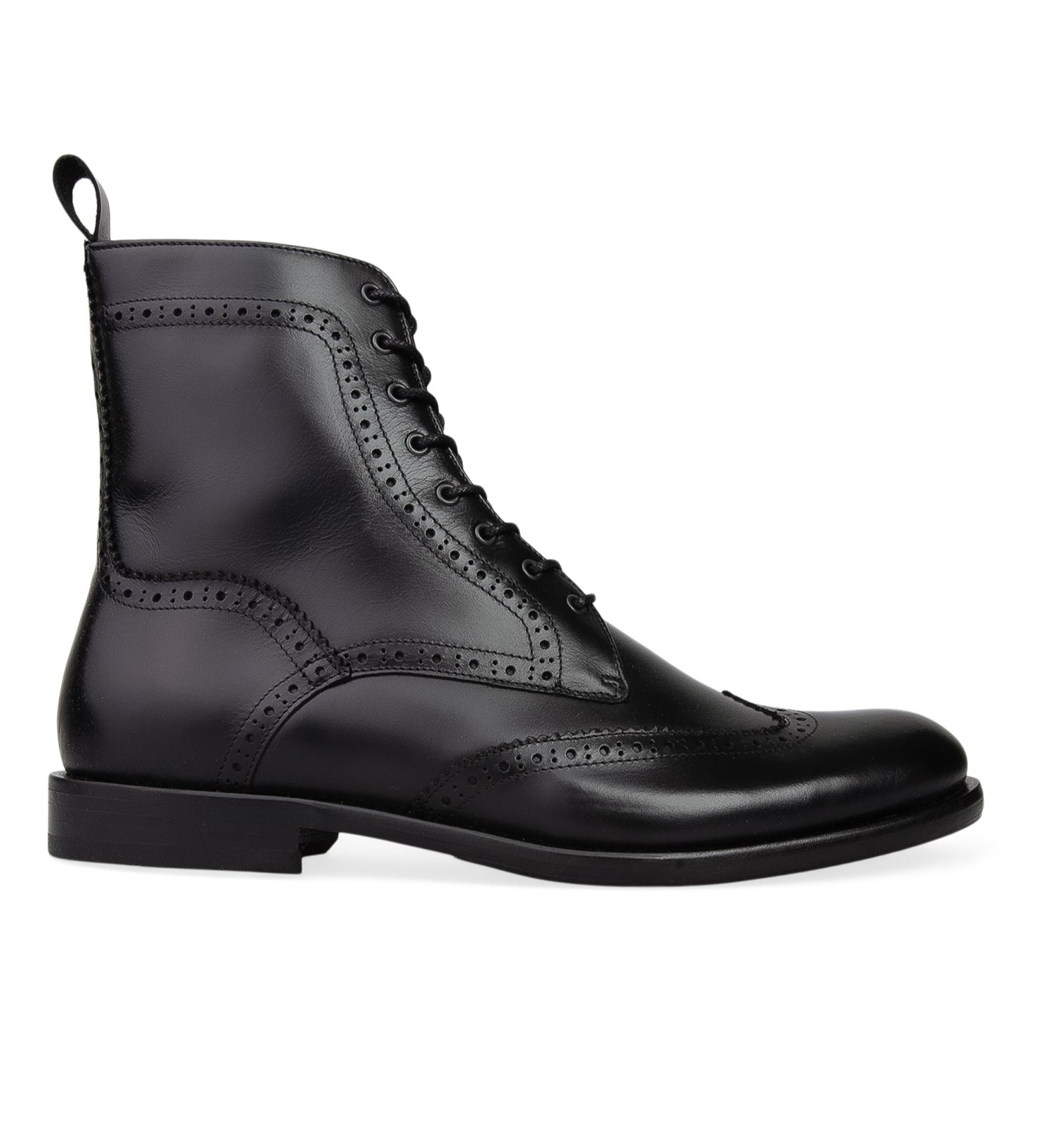 Manganese 2 Black Leather Boots Logo