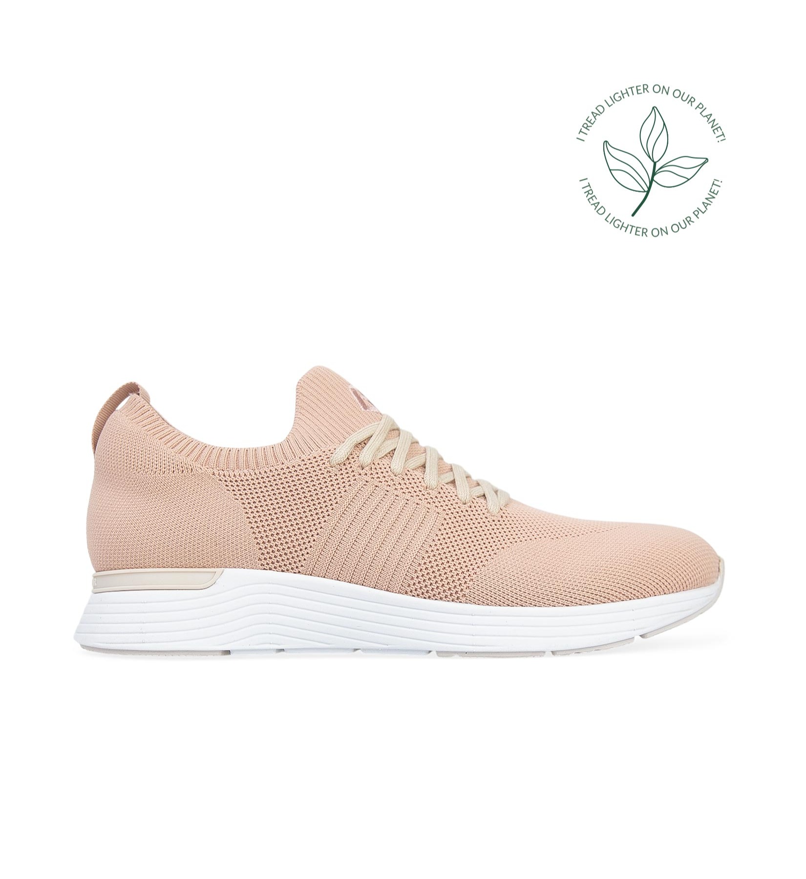 Jinzo Dusty Pink Knit Women’s Sneaker Logo