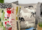 Square cushions that go round: addressing textile waste one cushion at a time. Logo