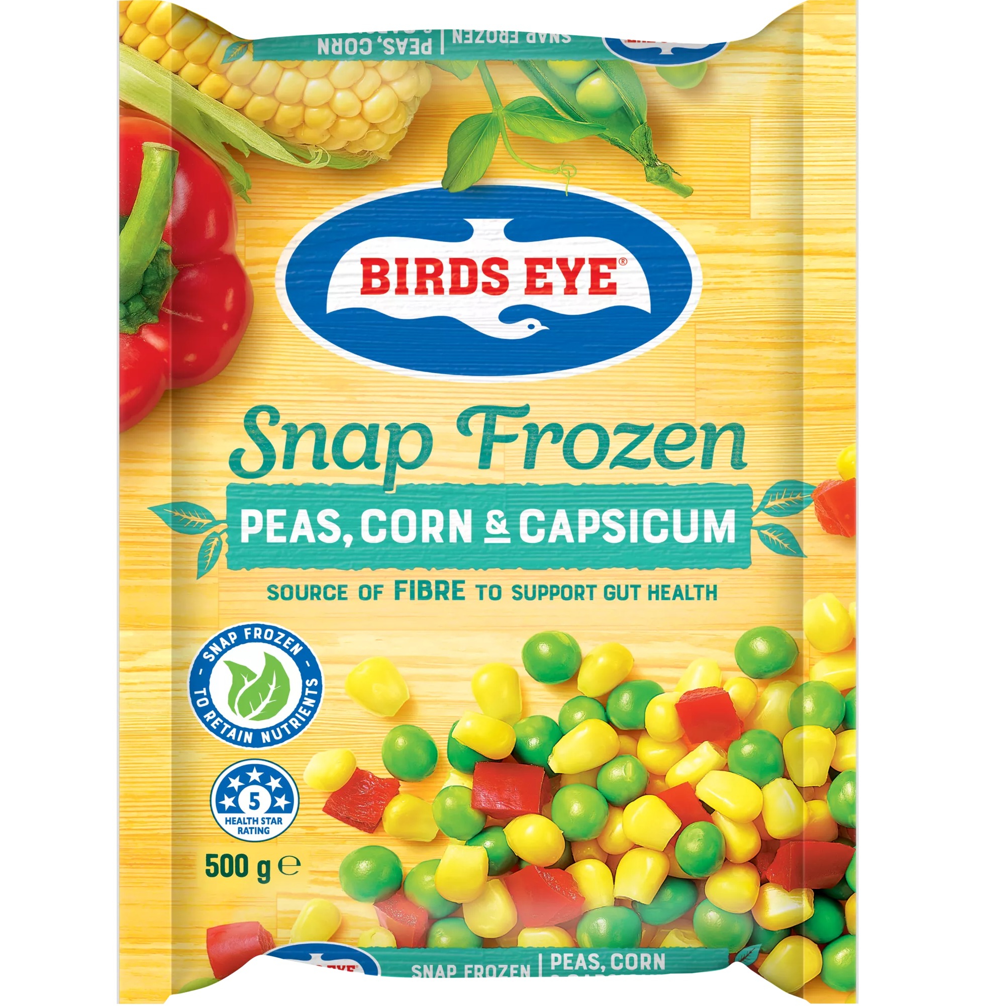Birds Eye Snap Frozen Peas Corn and Capsicum Logo