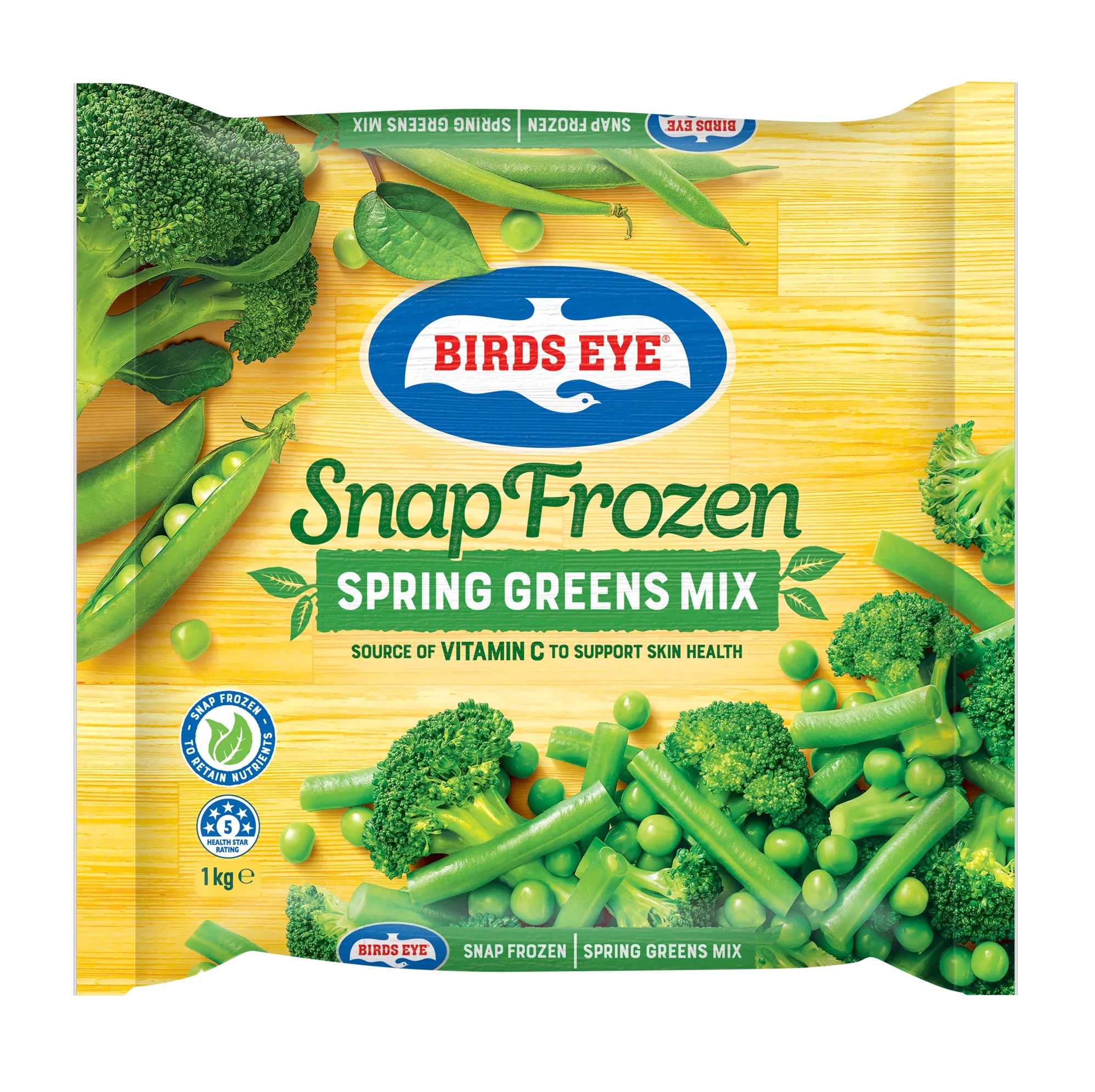 Birds Eye Snap Frozen Spring Greens Vegetable Mix Logo