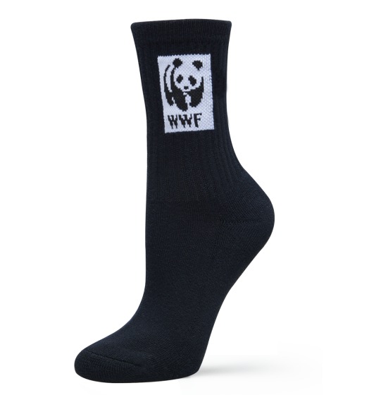 WWF & Underworks Crew Socks Logo